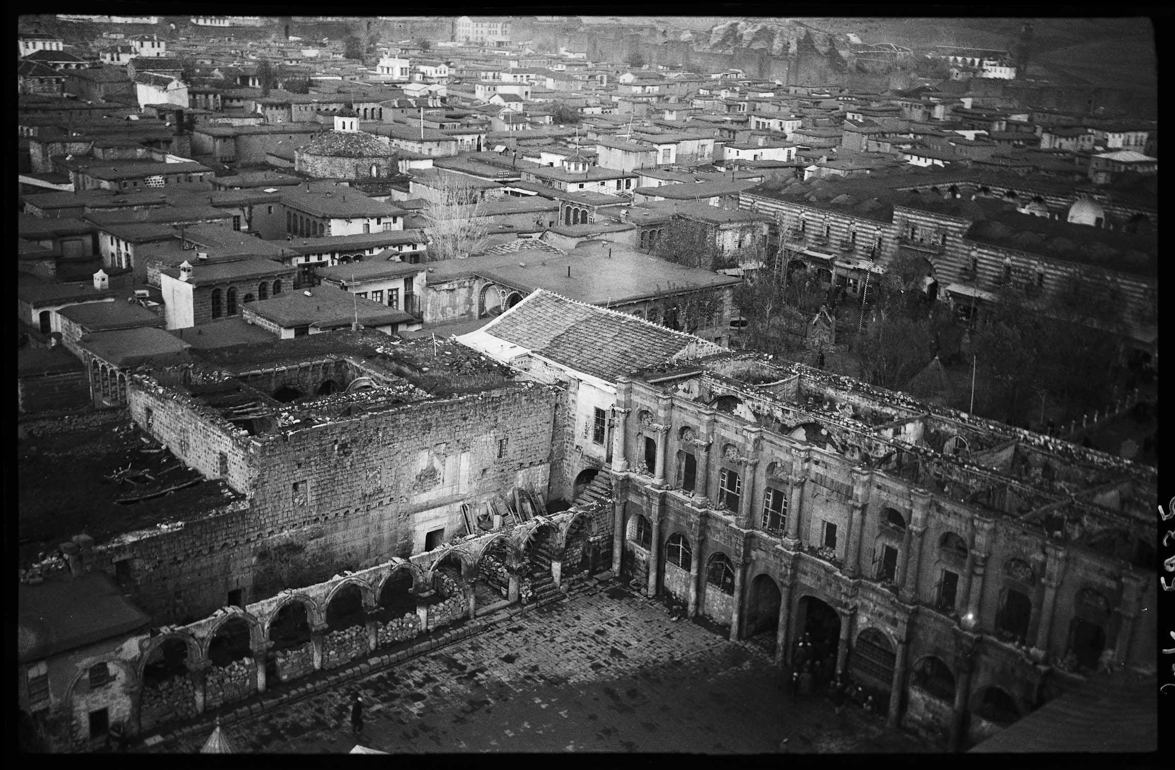 Vue en hauteur de la cour intérieure